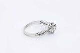 0.13ctw Diamond Ring In 10k White Gold 3.6 Grams Size 8 Eb0225lxzsa