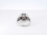 1.93 Cttw Diamond & 14k White Gold Double Halo Ring 6.9 Grams Size 7 Fw0626ezxdu