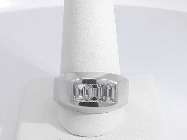 1.23 Cttw Diamond 14k White Gold Ring 14 Grams Size 10.5 Aa0525loxzsa