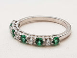 Lab Grown Diamonds Emeralds 0.925 Silver 1.9g Ring Size 7 Do0525pcde