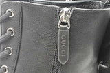 Gucci Black Leather Double G Ankle Boots With Quilted Strap Size 40 Eb0326lrxsa