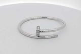 Cartier Juste Un Clou 18k White Gold Bracelet With Diamonds Size 15 Eb1026ixxzsa