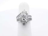 2.08 Cttw Diamond & 14k White Gold Wedding Set 10.7 Grams Size 5.5 Fw0125llxzdu