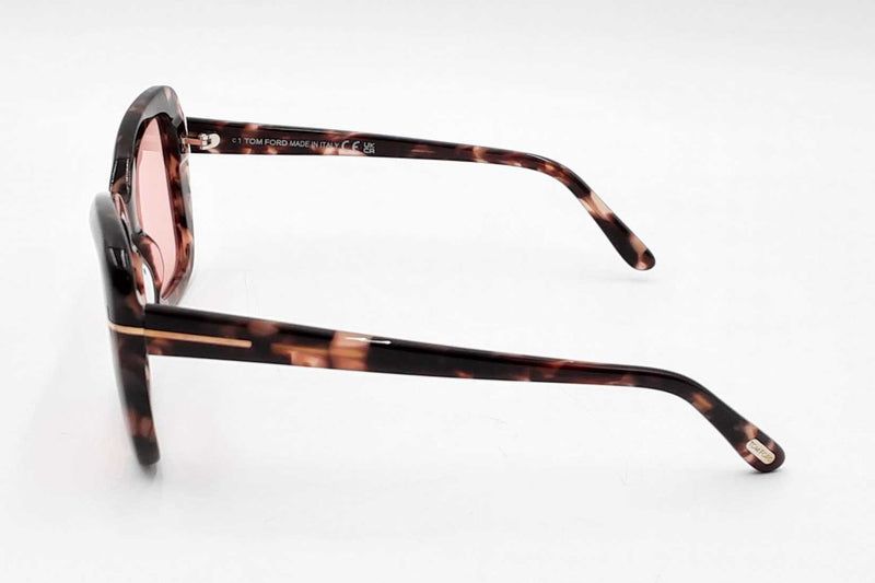 Tom Ford Maeve Photochromic Tortoise Sunglasses With Pink Lenses Eb1224lordu