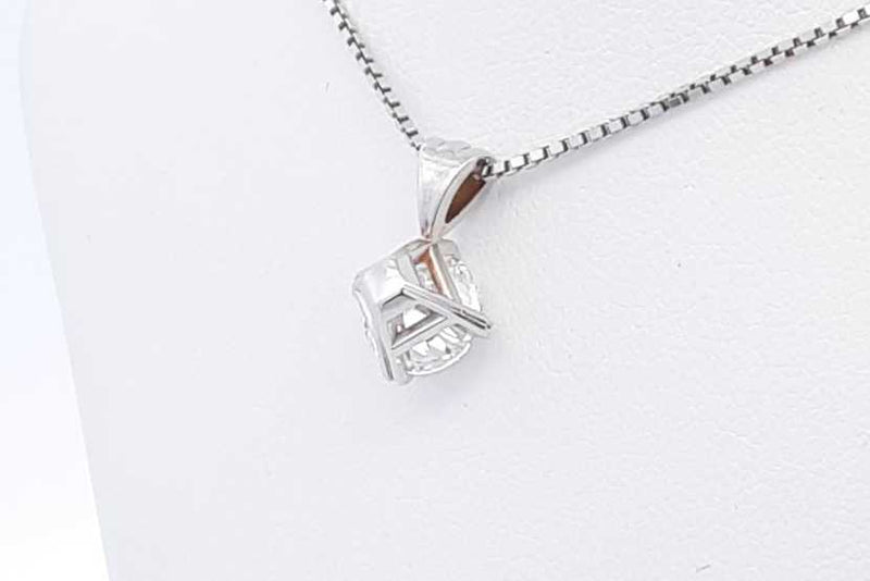 Approx. 1.5ctw Diamond Pendant With 14k White Gold Chain 4g 16 Inch Eb0724ocxzsa