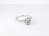 1.48 Cttw Diamond & 18k White Gold Halo Ring 3.4 Grams Size 7.5 Fw0926loxzdu