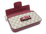 Gucci Horsebit 1955 Small Shoulder Bag In Gg Monogram Coated Canvas Fw0626izxdu