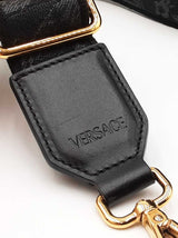 Versace Athena Small Tote Bag In Gray Barocco Canvas Fabric Fw1225wxzdu