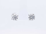 2.1ctw Lab Grown Diamond Stud Earrings In 14k White Gold 1.1 Grams Sd0723srxsa