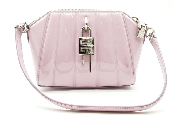 Givenchy Lock Antigona Lilac Quilted Patent Leather Shoulder Bag Do1024wxzde