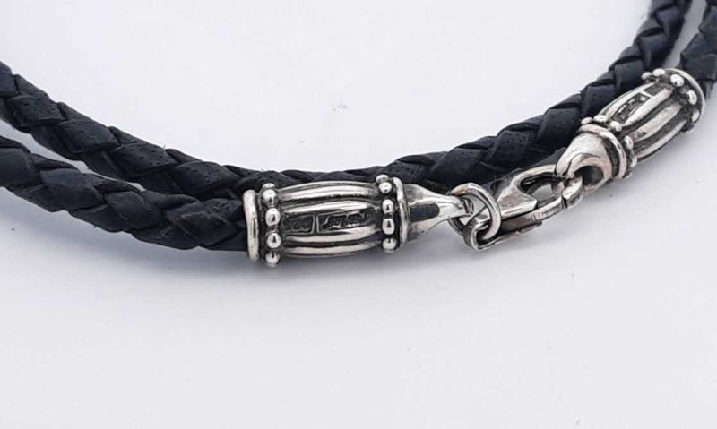 Lagos Caviar Braided Leather Bracelet With Sterling & 18k Heart Charm Eb822pxsa