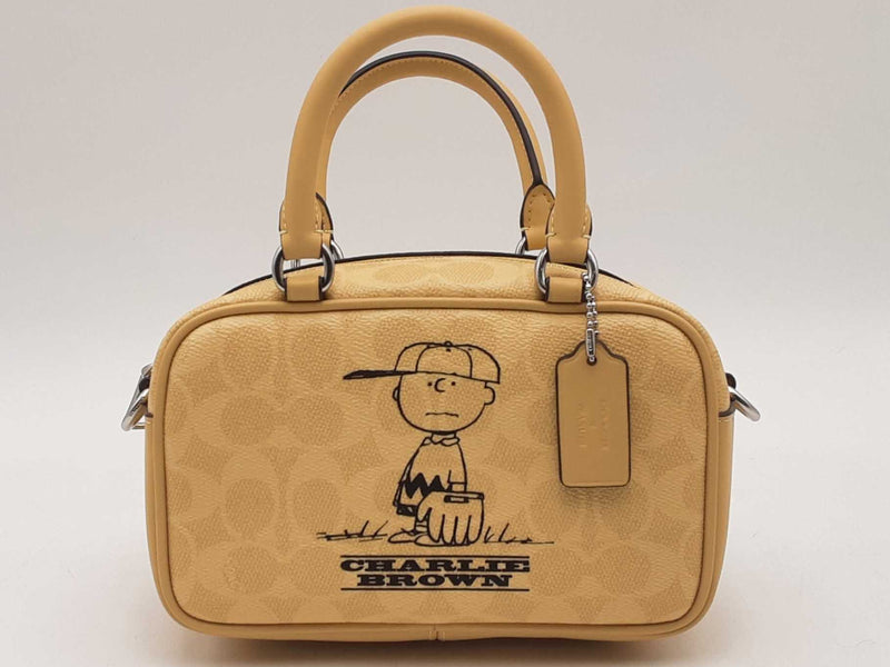 Coach X Peanuts Cbj63 Charlie Brown Yellow Crossbody Aa1025prsa