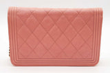 Chanel Pink Quilted Caviar Boy Wallet On Chain Eb1026lsxzde