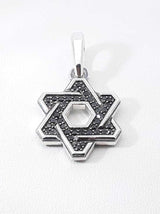 David Yurman Black Diamond & Silver Deco Star Of David Pendant 7.1g Fw0926oxzdu