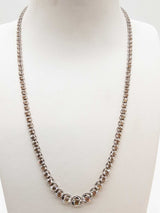 10.0 Cttw Yellow Diamonds 18k White Gold 14.8g Tennis Necklace 17.5 In Do0125wxzxde