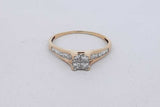 0.36cttw Diamond Ring In 14k Yellow Gold 1.7 Grams Size 9.25 Eb0926oxzsa