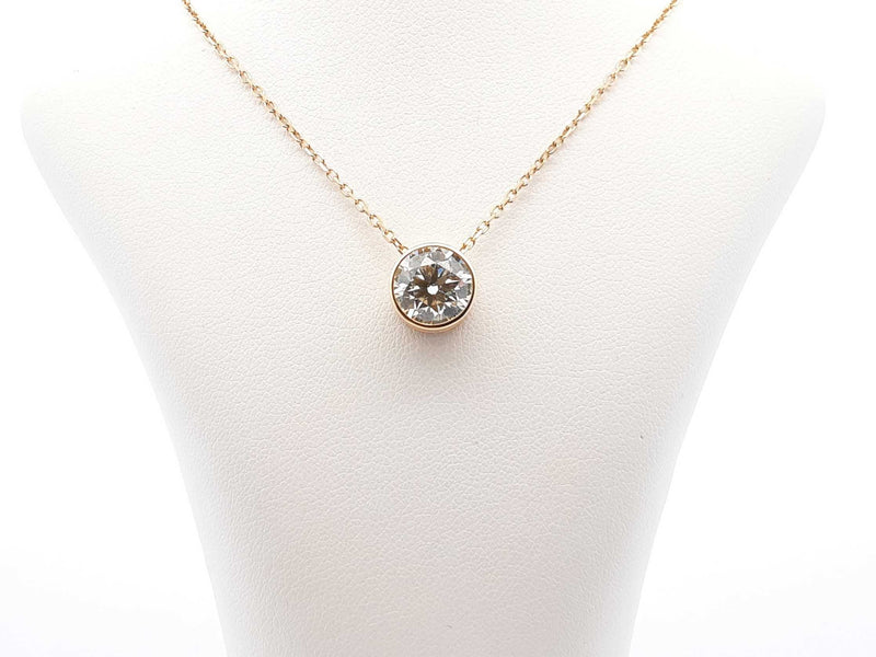 2.15 Cttw Diamond & 18k Gold Solitaire Pendant With Cert 4.6g 18 In Fw0925exzxdu