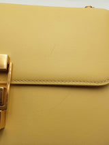 Yves Saint Laurent Yellow Calfskin Carre Shoulder Bag Eb1225wrxsa