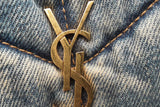 Yves Saint Laurent Denim Quilted Puffer Toy Bag Eb0626cxzsa