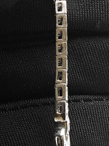 1.60 Cttw Diamond & 18k White Gold Geometric Link Tennis Bracelet 12.3 Grams 7 Inch Fw0726czxdu