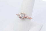 0.55ctw Center Diamond Ring In 14k Rose Gold 3.4 Grams Size 8 Eb1125lwrxdu