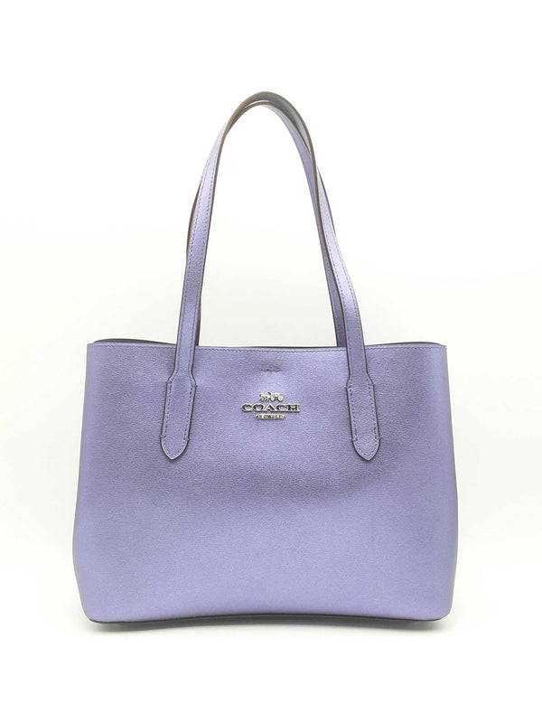 Coach Avenue Carryall Tote Bag In Periwinkle Metallic Leather Fw1124wxsa