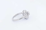 Approx. 0.44ctw Diamond Ring In 14k White Gold 4.1 Grams Size 5.5 Eb1224oorsa