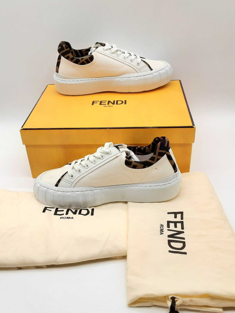 Fendi Force White Sneakers Size 40 Eb0824cxde