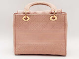 Christian Dior Lady D-lite Medium Tote Pink Handbag Aa0626szxsa