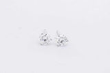 1.0cttw Lab Grown Diamond Stud Earrings In 14k White Gold 0.8 Grams Eb0326orxsa