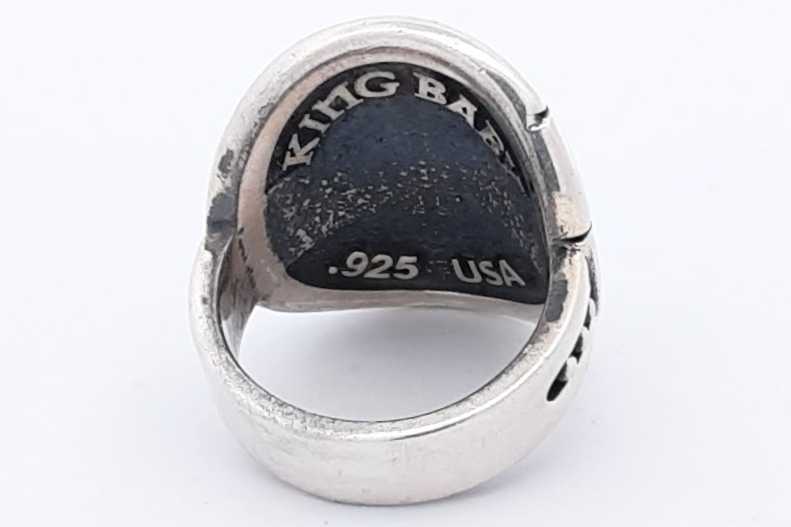 King Baby Queen Baby Crowned Heart Coin Ring 925 Sterling 17.4g Size 9 Eb125rxdu