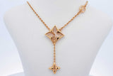Louis Vuitton Gold Tone Lv Flowergram Necklace 18 Inch Eb0926wxzde