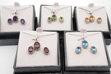 Set Of 5 Gemstone Ensemble Sets In Sterling Silver Eb0925crsa