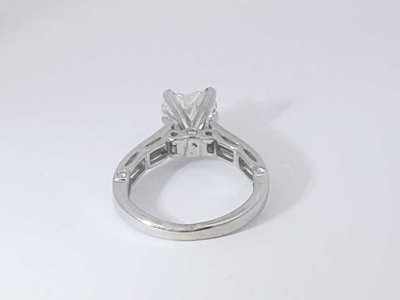 1.60 Cttw Diamond 14k White Gold Ring 4.2 Grams Size 4.5 Aa0625olxzsa