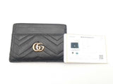 Gucci Marmont Black Leather Card Case Sd0925lzxsa