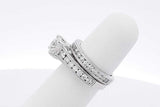 1.67cttw Diamond Wedding Set In 14k White Gold 8.7 Grams Size 4.75 Eb0526lcxzsa