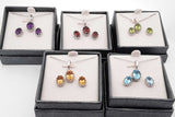 Set Of 5 Gemstone Ensemble Sets In Sterling Silver Eb0925crsa