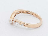 0.13 Cttw Lab Grown 14k Yellow Gold Diamond .90 Grams Ring Guard Size 7 Aa0626izsa