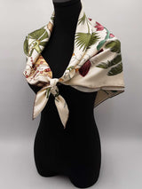 Hermès Index Palmarum 90cm Scarf In Multicolor Silk Twill Fw1026lxzdu