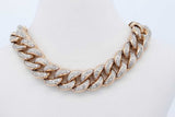 10k Yellow Gold Diamond Cuban Link Chain Necklace 74.4 Grams 23 In Eb0926wsxzde