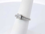 0.60 Cttw Diamond & 14k White Gold Engagement Ring 3.3g Size 6 Fw1124wrxdu