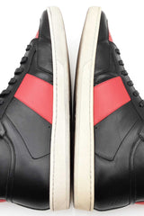 Yves Saint Laurent Sl/10h Court Classic Sneakers  Black & Red Sz 10.5 Fw0126crdu
