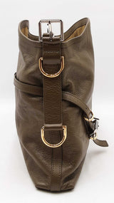 Givenchy Voyou Shoulder Bag In Dark Khaki Tumbled Leather Fw0925pzxdu