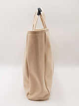 Tory Burch Mercer Street Tote Bag In Beige Cotton Canvasfw0526pzdu