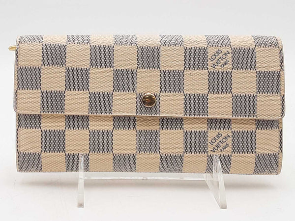Louis Vuitton Sarah Damier Azur White Wallet Aa1025orzsa