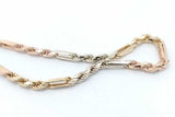 14k Tricolor Gold Rope Chain Necklace 21 Grams 24 Inch Eb1026loxzsa