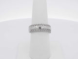 .72 Ctw Diamond 14k White Gold 6.6 Grams Ring Size 7.5 Sd0725wrzsa