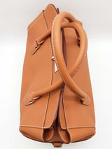 Hermes Toolbox 33cm Gold Brown Swift Palladium Large Tote Bag Do0326irxzde