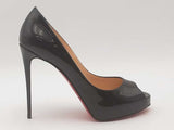 Christian Louboutin Lady Peep 150 Patent Black Size 37.5 Aa0726orzsa