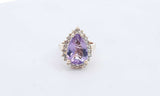 14k Yellow Gold Amethyst Ring With Diamonds Size 3.75 8.39 Grams Eb1123owxsa